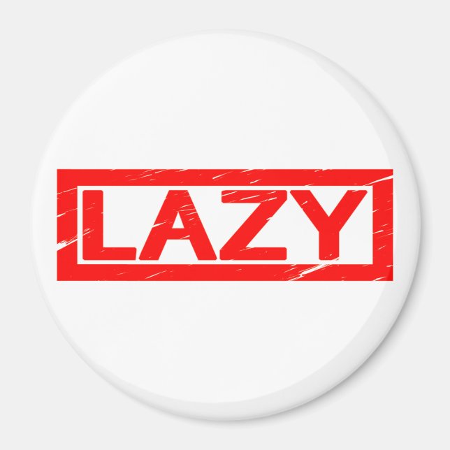 Lazy Frimärke Magnet (Framsidan)