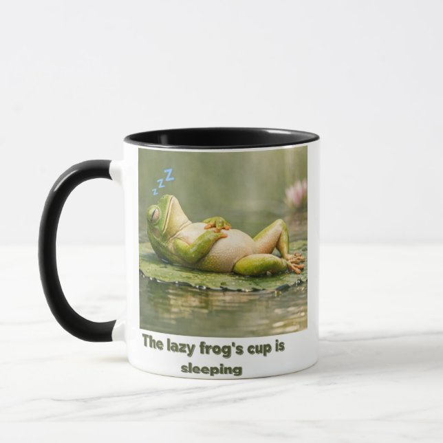 Lazy Frog Mug – Do Nothing Frog Mode Funny Coffee  Mugg (Vänster)