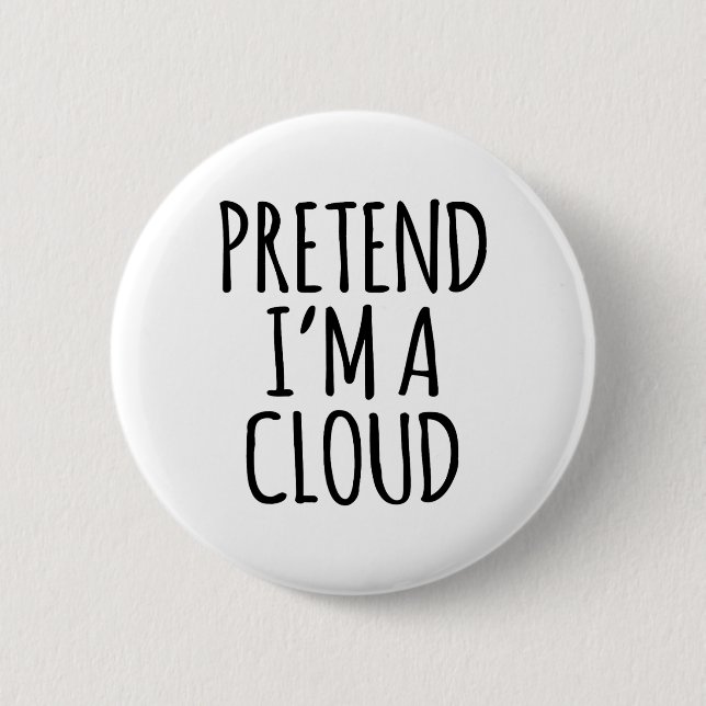 Lazy Funny Halloween Costume - Cloud Gift Himlar H Knapp (Framsida)