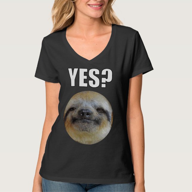 Lazy Funny Sloth Ja T Shirt (Framsida)