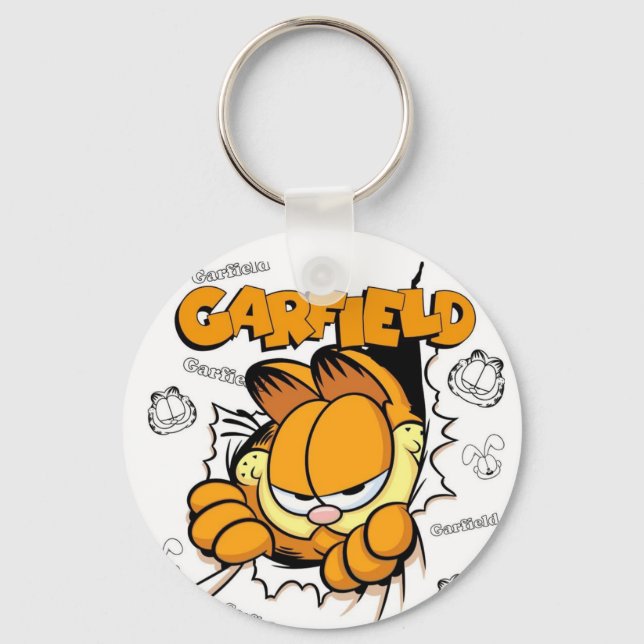 Lazy Garfield Smash Nyckelring (Framsida)