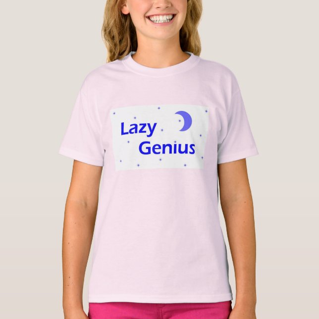 Lazy Genuis Tee Shirt (Framsida)