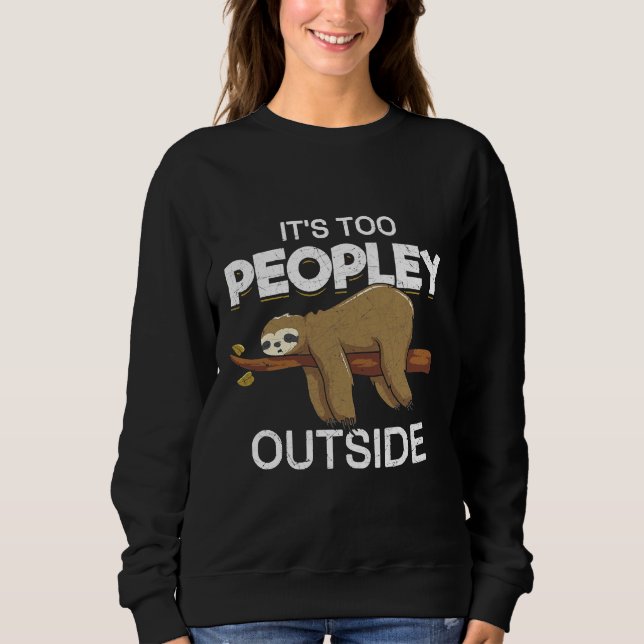 Lazy Girls Sloth T Shirt (Framsida)