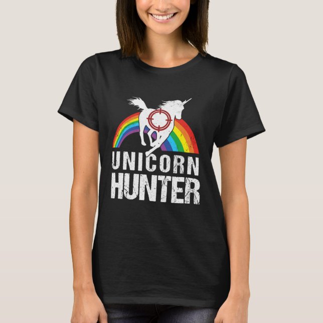Lazy Halloween Costume Fairy Rainbow Unicorn Hunte T Shirt (Framsida)