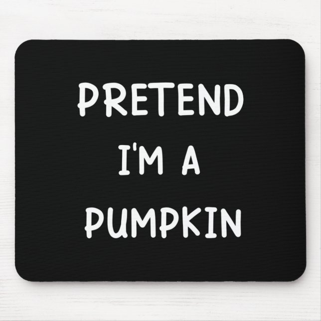 Lazy Halloween Costume låtsas att jag är en Pumpki Musmatta (Framsidan)