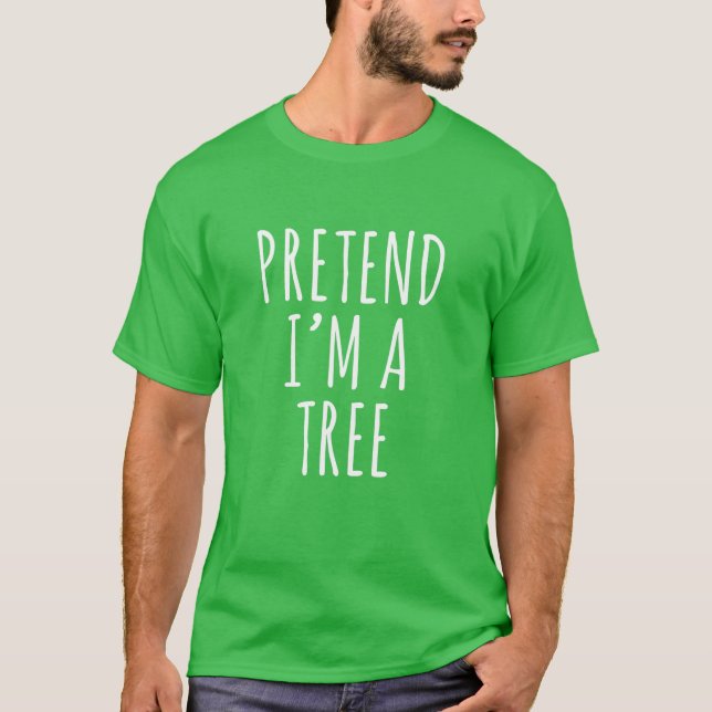 Lazy Halloween Costume predroppe I är en Träd Simp T Shirt (Framsida)