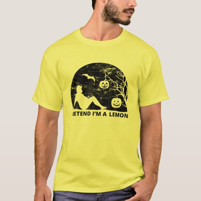 Lazy Halloween Costume predroppe Jag är en Lemon T Shirt (Framsida)