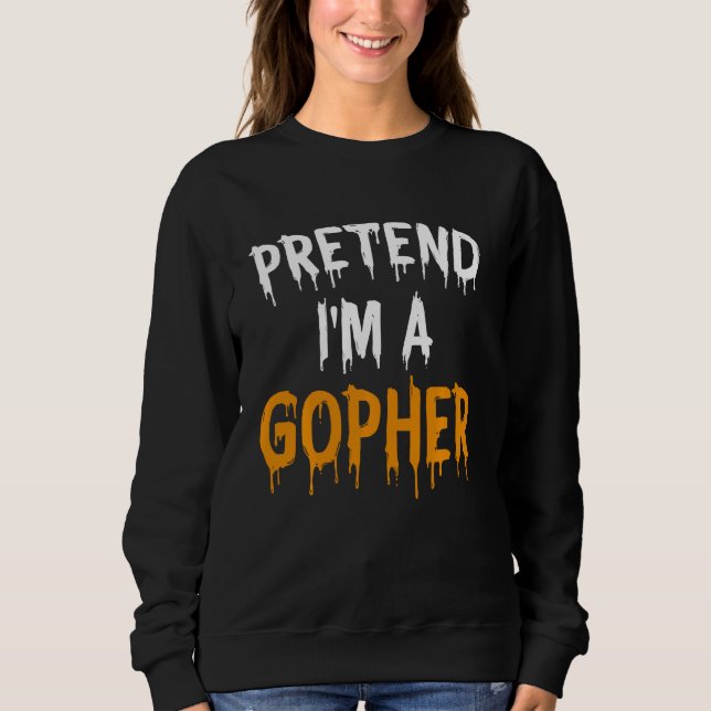 Lazy Halloween Costume predrove I M A Gopher T Shirt (Framsida)