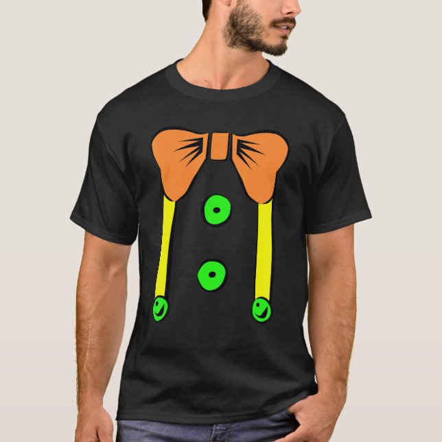 Lazy Halloween Costume Tees Clown Suspenders och B T Shirt (Framsida)