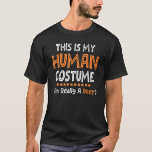 Lazy Halloween Det här är min mänskliga dräkt jag T Shirt
