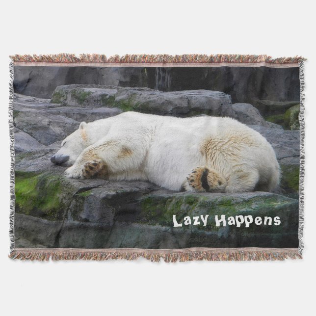 Lazy Happens Polar Bear Filt (Framsidan)