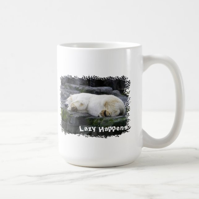 Lazy Happens Polar Bear Kaffemugg (Höger)