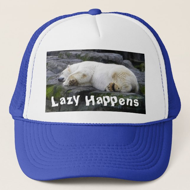 Lazy Happens Polar Bear Keps (Framsida)