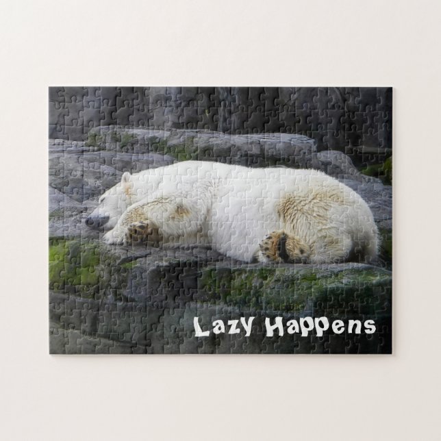 Lazy Happens Polar Bear Pussel (Horisontell)