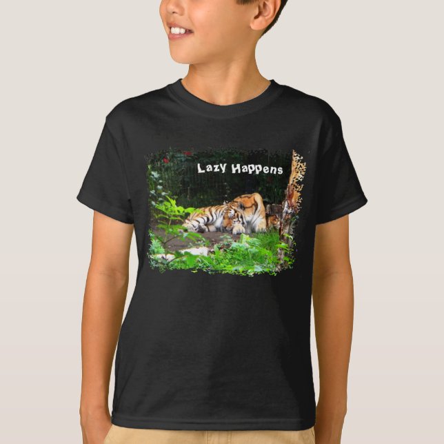 Lazy Happens Siberian Tiger Tee (Framsida)