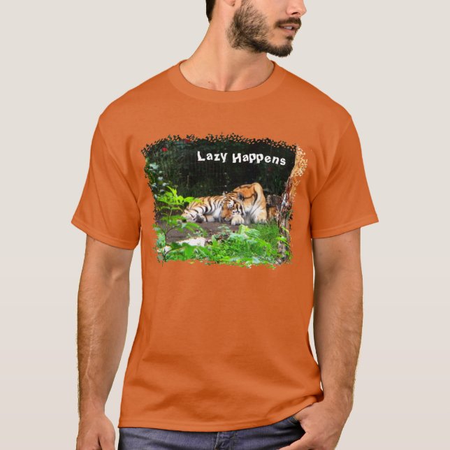 Lazy Happens Siberian Tiger Tee (Framsida)