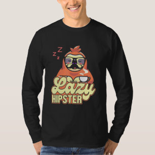 Lazy Hipster Sloth Mustache Freethinker Urban Styl T Shirt