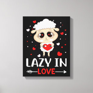Lazy i Kärlek får för Valentindagen Singles Canvastryck