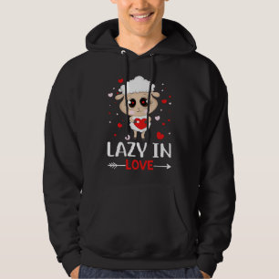 Lazy i Kärlek får för Valentindagen Singles Hoodie