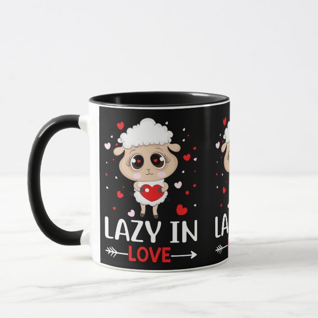 Lazy i Kärlek får för Valentindagen Singles Mugg (Vänster)