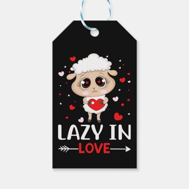 Lazy i Kärlek får för Valentindagen Singles Presentetikett (Framsidan)