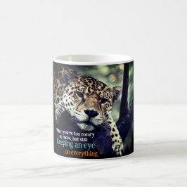 Lazy jaguar i träd-foto kaffemugg