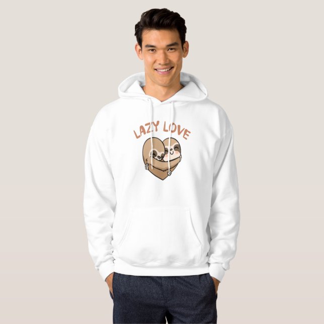 Lazy Kärlek Hoodie (Hel framsida)