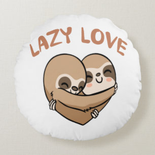 Lazy Kärlek Rund Kudde