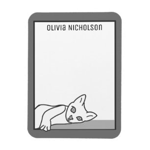 Lazy Kitten Art Personlig Novelty Cat Magnet