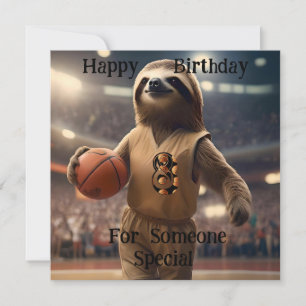 "Lazy Layout: A Sloths Game", platta födelsedagsko Kort