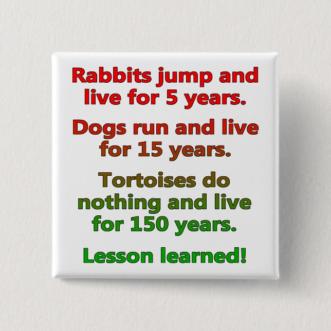 Lazy Lesson Learning Funny Button Badge Pin Knapp (Framsida)