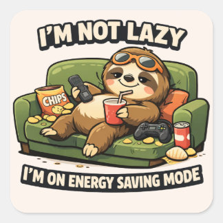 Lazy Level: Expert Fyrkantigt Klistermärke