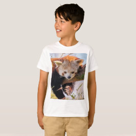 Lazy lille röd panda t shirt