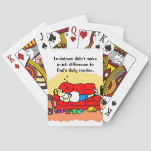 Lazy Man Kärlek Lockdown Fars dag-spelkort Casinokort