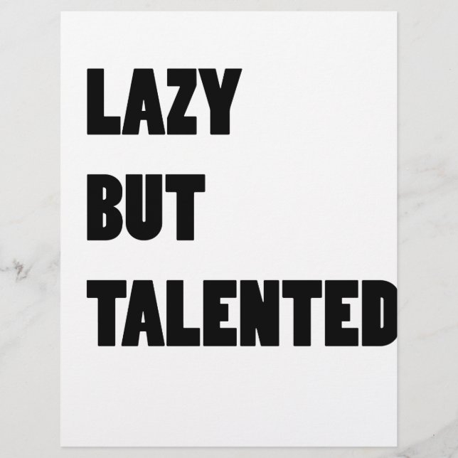 Lazy men begåvad (Framsida)