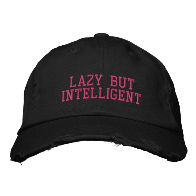 LAZY MEN INTELLIGENT HAT AV LBI UNIVERSITETEN BRODERAD KEPS (Framsida)