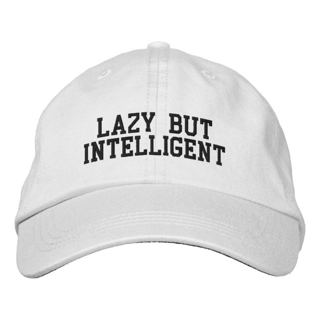 LAZY MEN INTELLIGENT HAT FRÅN LBI APPAREL BRODERAD KEPS (Framsida)
