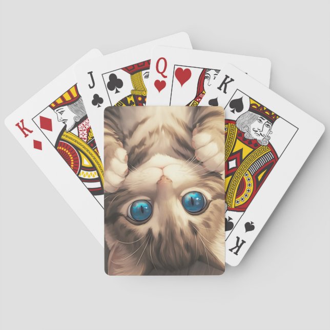 Lazy Moment of a Blue-Eyed Kitten Casinokort (Baksidan)