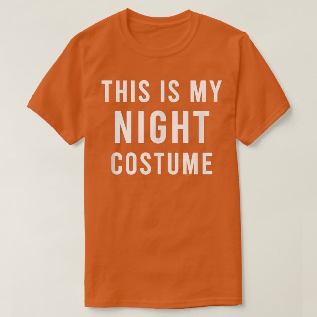 Lazy Mörk Star Night Costume Funny Trick Treat Can T Shirt (Design framsida)
