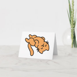 Lazy Orange Cat BLANK Kort