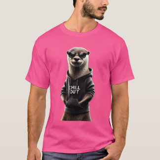 Lazy Otter Chillin Relaxing Chill Out Animal T Shirt