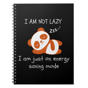 Lazy Panda Funny Anteckningsbok