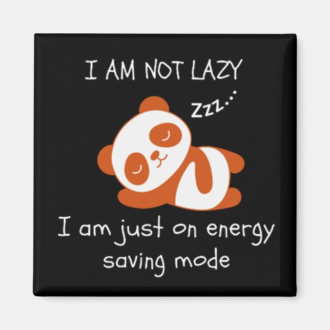 Lazy Panda Funny Magnet (Framsidan)