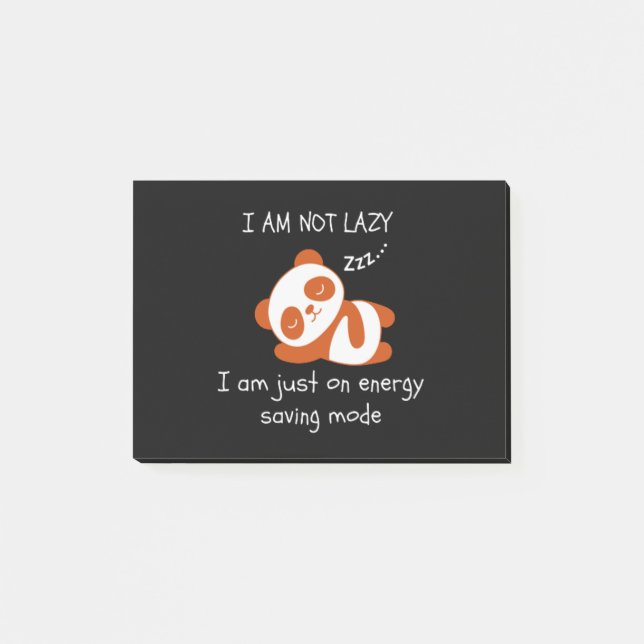 Lazy Panda Funny Post-it Block (Framsida)