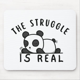 Lazy panda! Kampen är verklig Musmatta