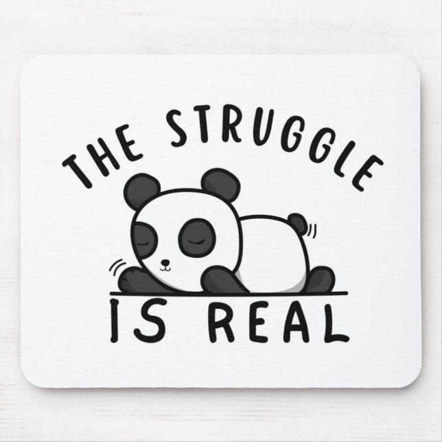 Lazy panda! Kampen är verklig Musmatta (Framsidan)
