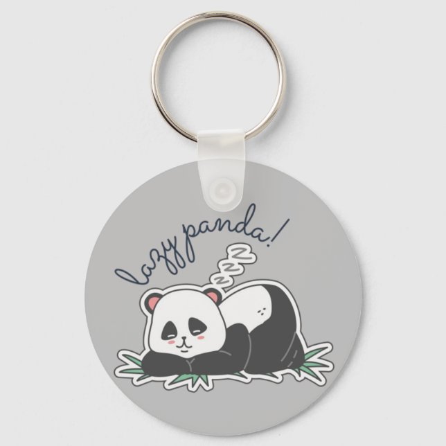 Lazy Panda Nyckelring (Framsida)