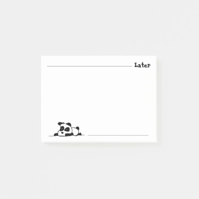 Lazy panda post-it block (Framsida)