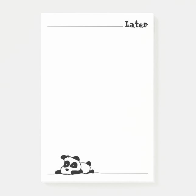 Lazy panda post-it block (Framsida)