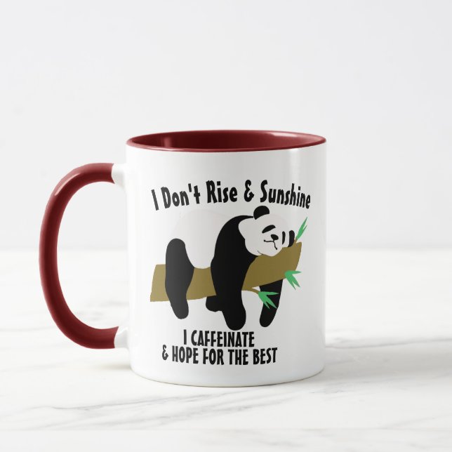 Lazy Panda Puns Tee, Stiga upp & Sunshine Mugg (Vänster)